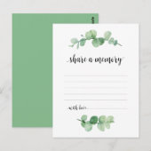 Postale Service funéraire, Eucalyptus, Partager une carte  (Devant / Derrière)