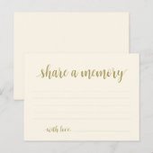 Postale Service funéraire, Gold Script, Partager une carte (Devant / Derrière)