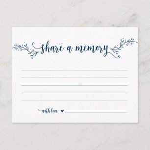 Postale Service funéraire, Navy Blue, Partager une carte m