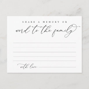 Postale Service funéraire, Partager une mémoire, Carte de 