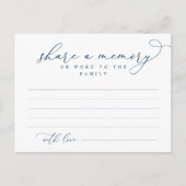 Postale Service funéraire, Partagez un souvenir, Carte de  (Devant)