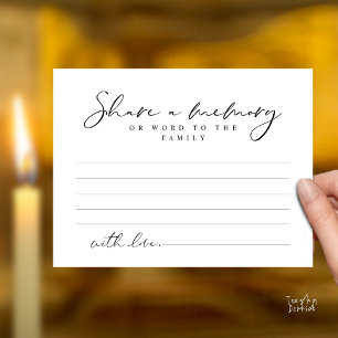 Postale Service funéraire, Partagez un souvenir, Carte de 