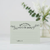 Postale Service funéraire, Rustic Sage, Partager une carte (Debout devant)