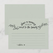 Postale Service funéraire, Rustic Sage, Partager une carte (Devant / Derrière)