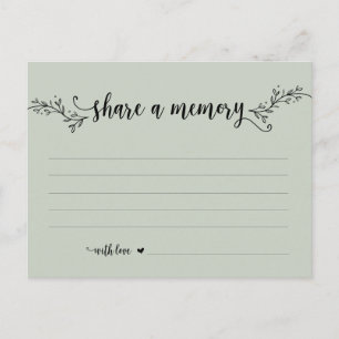 Postale Service funéraire, Sage noir, Partager une carte m