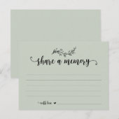 Postale Service funéraire, thème Sage, Partager une carte  (Devant / Derrière)