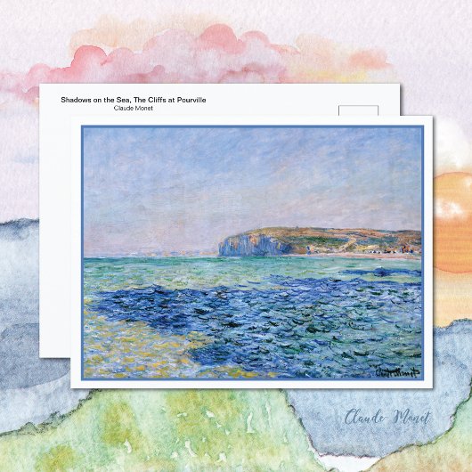 Postale Shadows Sea Cliffs Pourville Claude Monet Carte po