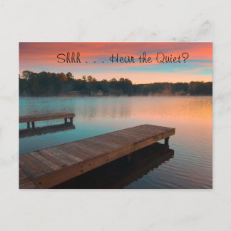 Postale Shhh Entendez la carte du lac calme
