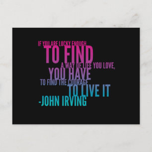 Postale Si Vous Avez De La Chance John Irving Citer Carte 