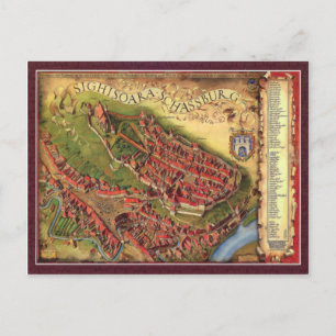Postale Sighisoara, carte de représentation graphique