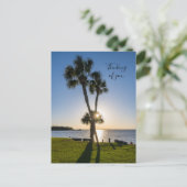 Postale Silhouette Ciseau Palm Tree Penser Votre Carte Pos (Debout devant)