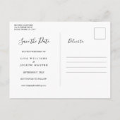 Postale Simple calligraphie noir et blanc pour carte de sa (Dos)