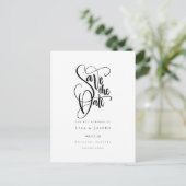 Postale Simple calligraphie noir et blanc pour carte de sa (Debout devant)