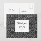 Postale Simple Chic Carte de Remerciement de Mariage Maroc (Devant / Derrière)