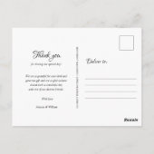 Postale Simple Chic Carte de Remerciement de Mariage Maroc (Dos)