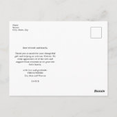 Postale Simple Moderne Carte de Remerciement Photo Bébé Co (Dos)