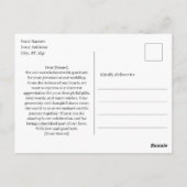 Postale Simple Script Moderne Carte de Remerciement de Mar (Dos)