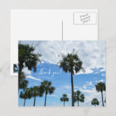 Postale Simplement Palmiers Carte de Remerciements (Devant / Derrière)