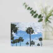 Postale Simplement Palmiers Carte de Remerciements (Debout devant)