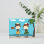 Postale Singes Profitant De Vacances En Hawaii Carte Posta (Debout devant)