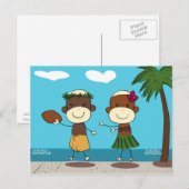 Postale Singes Profitant De Vacances En Hawaii Carte Posta (Devant / Derrière)