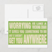 Postale S'inquiéter est comme une chaise à bascule - carte (Devant / Derrière)