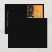 Postale Skeleton Halloween FOLDING Nom de la carte de lieu (Devant / Derrière)