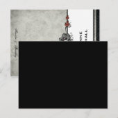 Postale Skeletons mariages Grey AJOUTER NOM Pliage Carte d (Devant / Derrière)