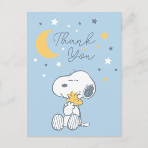 Postale Snoopy & Woodstock au-dessus de la lune Carte de r