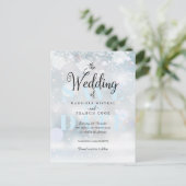 Postale Snowflakes d'hiver Enregistrer la carte Date (Debout devant)