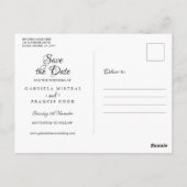 Postale Snowflakes d'hiver Enregistrer la carte Date (Dos)