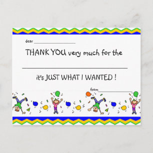 Postale So Happy - carte de remerciements pour enfants
