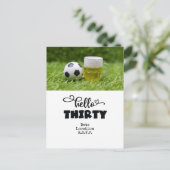 Postale Soccer 30e carte d'anniversaire avec des boules su (Debout devant)