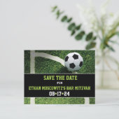 Postale Soccer Bar Mitzvah Enregistrer la carte Date (Debout devant)