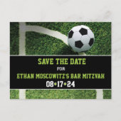 Postale Soccer Bar Mitzvah Enregistrer la carte Date (Devant)