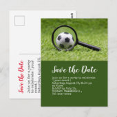 Postale Soccer enregistrer la date avec balle sur carte po (Devant / Derrière)