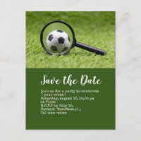 Soccer enregistrer la date avec balle sur carte po
