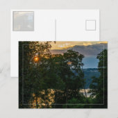 Postale Soirée d'été de la rivière Hudson avec carte posta (Devant / Derrière)