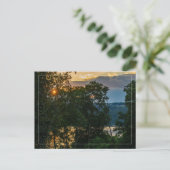 Postale Soirée d'été de la rivière Hudson avec carte posta (Debout devant)