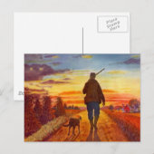 Postale Soirée Sun Best Buddies Sunset Sur Champs Carte Po (Devant / Derrière)