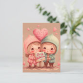 Postale Sois ma carte valentine (Debout devant)
