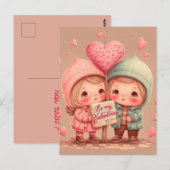 Postale Sois ma carte valentine (Devant / Derrière)