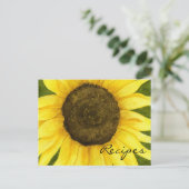 Postale Soleil sur une carte de recette de bâton (Debout devant)