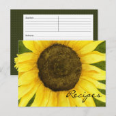 Postale Soleil sur une carte de recette de bâton (Devant / Derrière)
