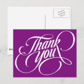 POSTALE SOLID PURPLE POST CARTE BEALEADER MERCI (Devant / Derrière)