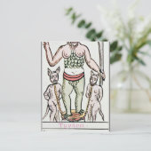 Postale Sort, carte tarot, français (Debout devant)