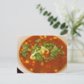 Postale Soupe avec carte Cilantro (Debout devant)