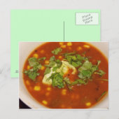 Postale Soupe avec carte Cilantro (Devant / Derrière)