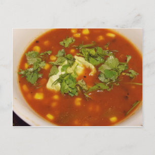 Postale Soupe avec carte Cilantro
