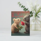 Postale Soyez ma carte Valentine (Debout devant)